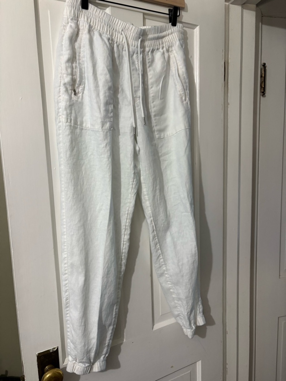 Athleta White Elastic Waist Joggers